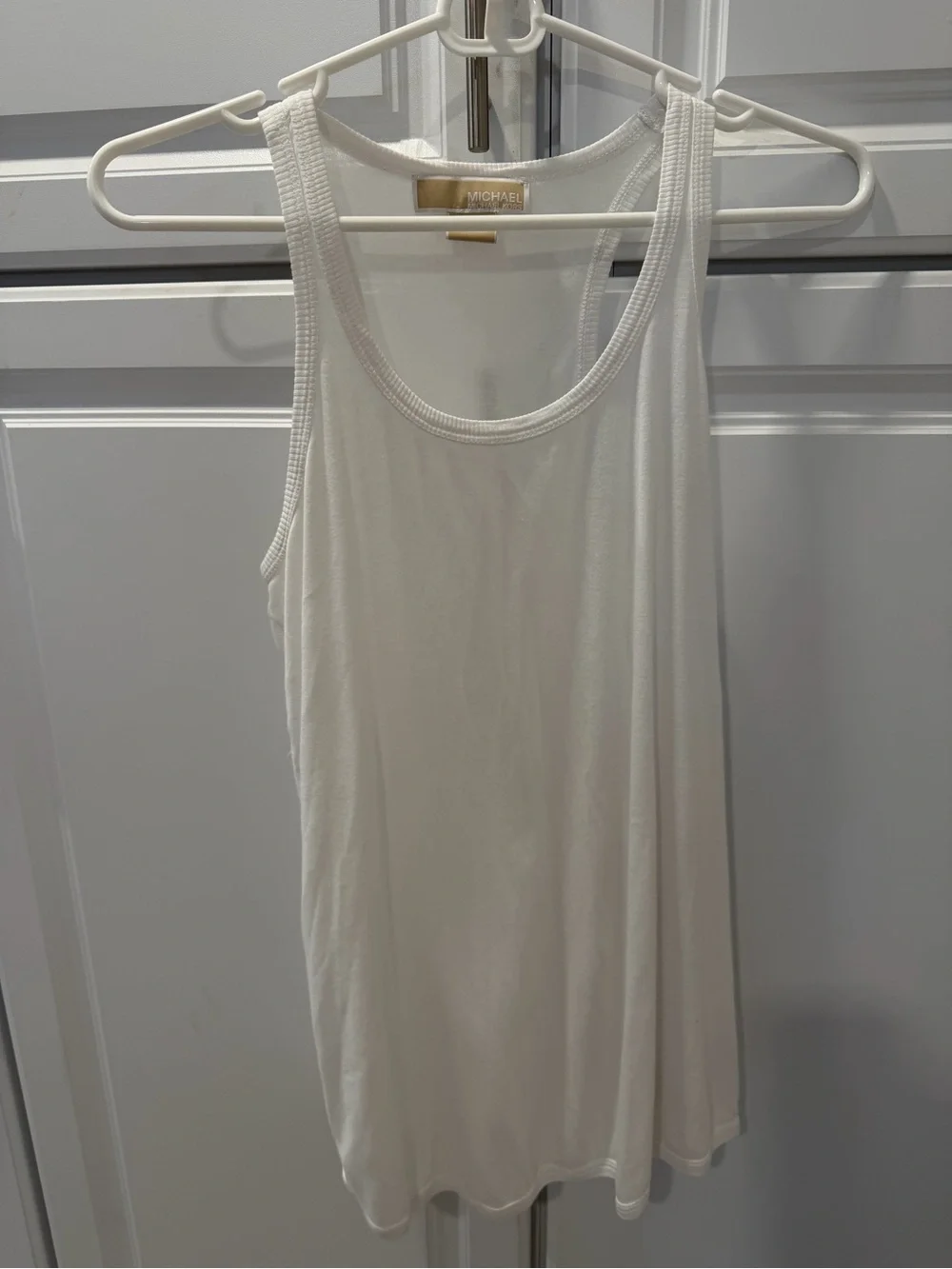 Michael Kors White Sleeveless Tank Top